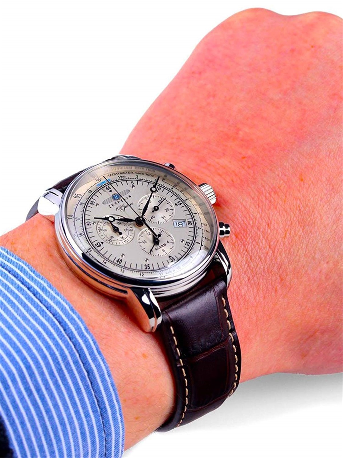 ZEPPELIN 100th anniversary commemoration model Chronograph quartz 7680-1 OA64 b