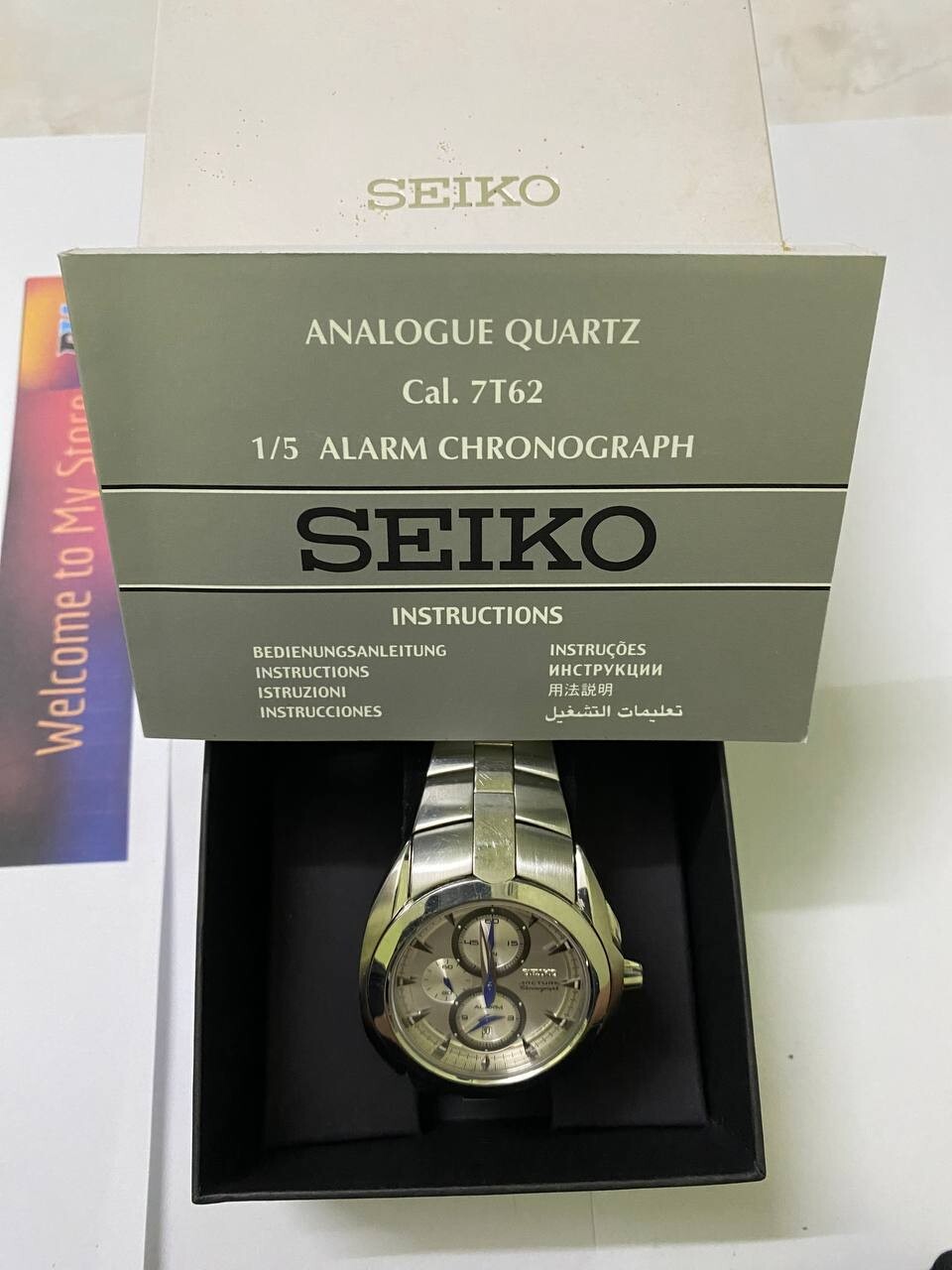 Seiko Arctura Chronograph Alarm Men’s Watch SNAC15P1 Pre Owned