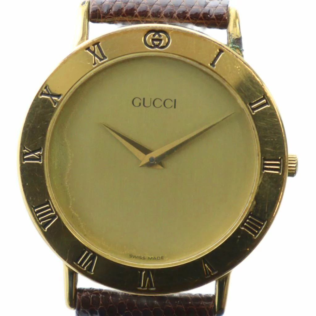Gucci 3000.2.M Quartz Roman Round Used watch Excellent condition