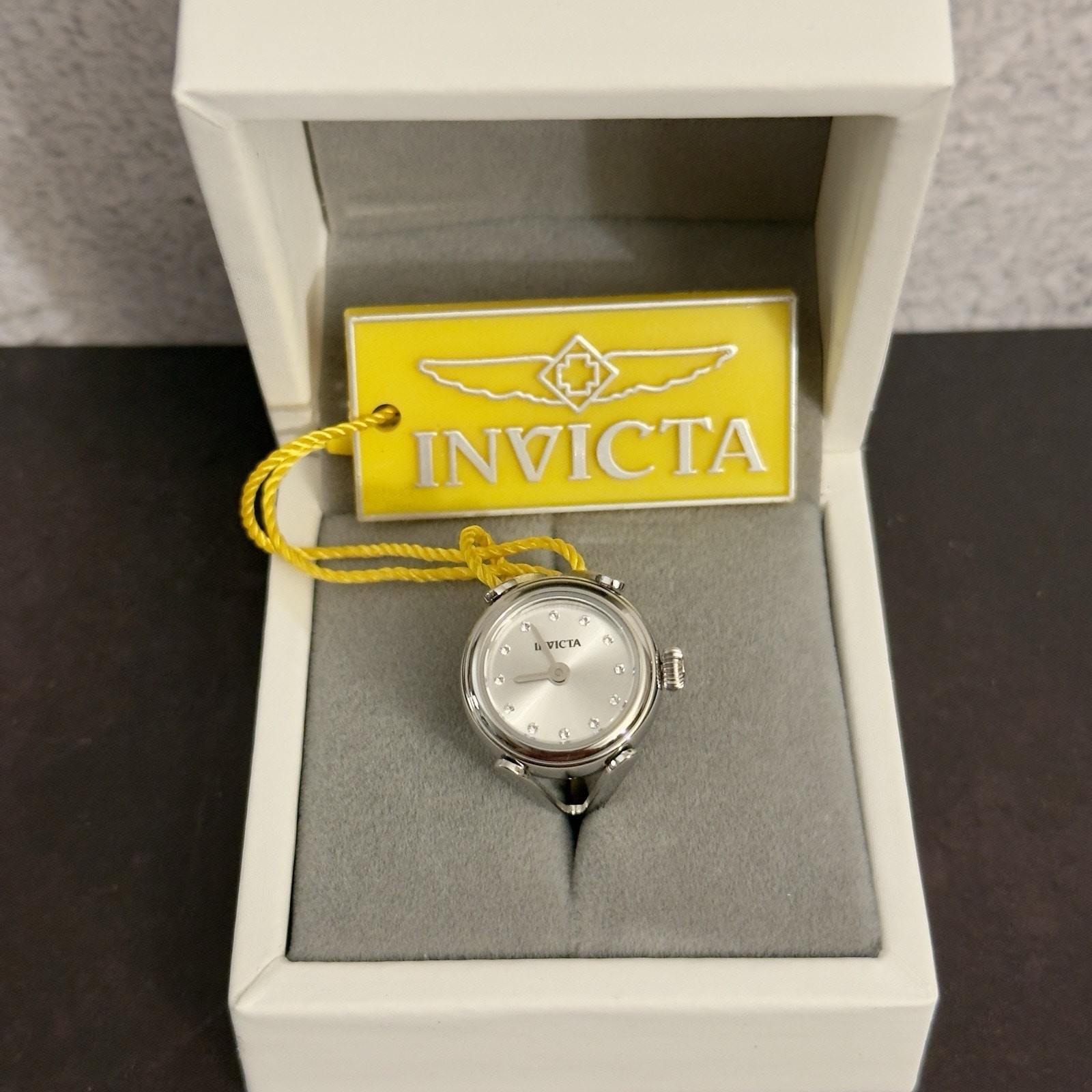 Invicta Angel Women’s Ring Watch – 17.5mm, Silver (44480) $199 MSRP-NEW IN BOX