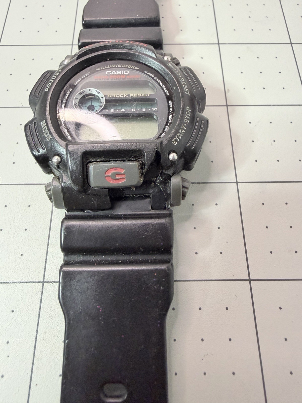 Casio G-Shock DW-9052 Digital Watch Black Resin Band Needs New Battery