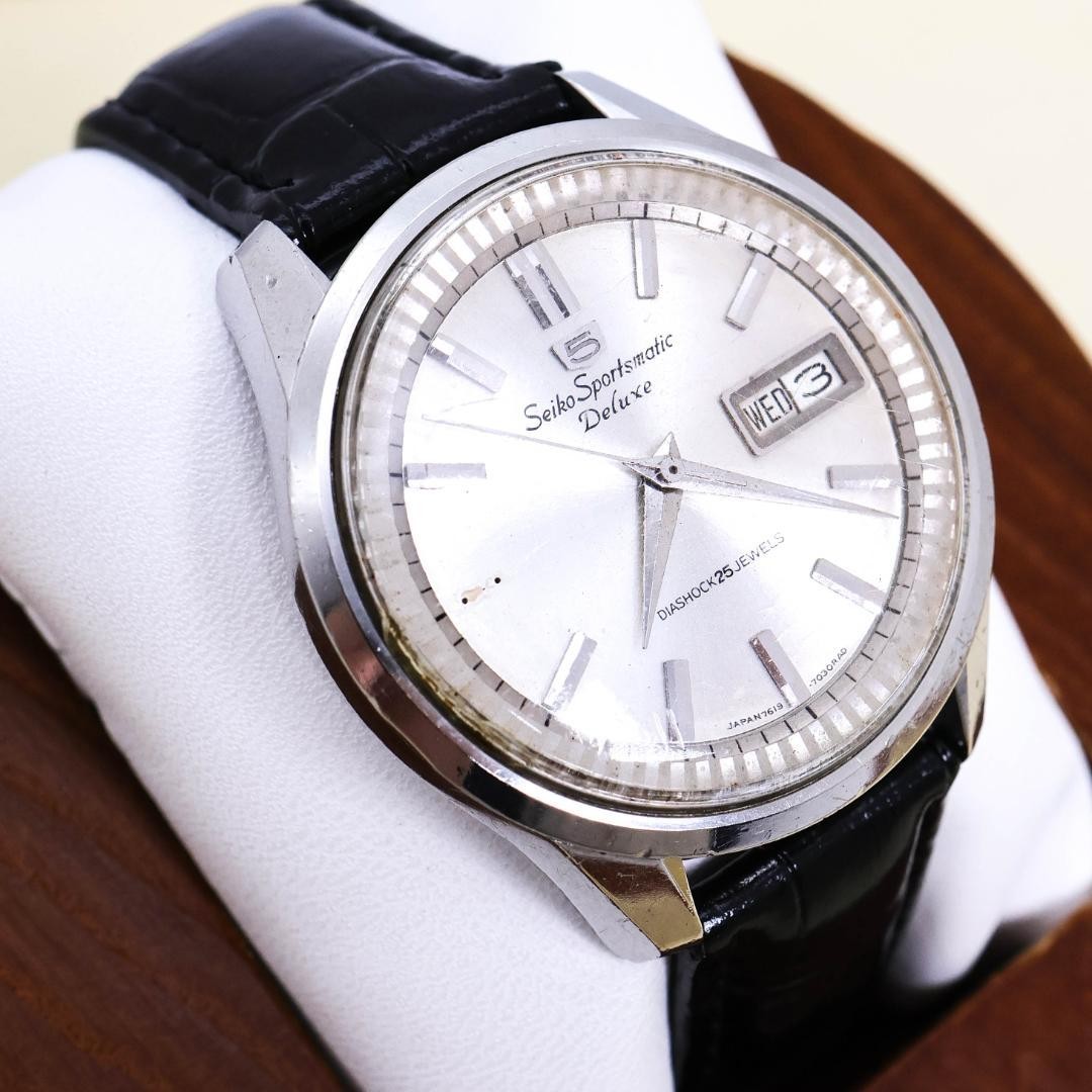 Working SEIKO 5 Wristwatch Sportsmatic Deluxe Automatic 2969