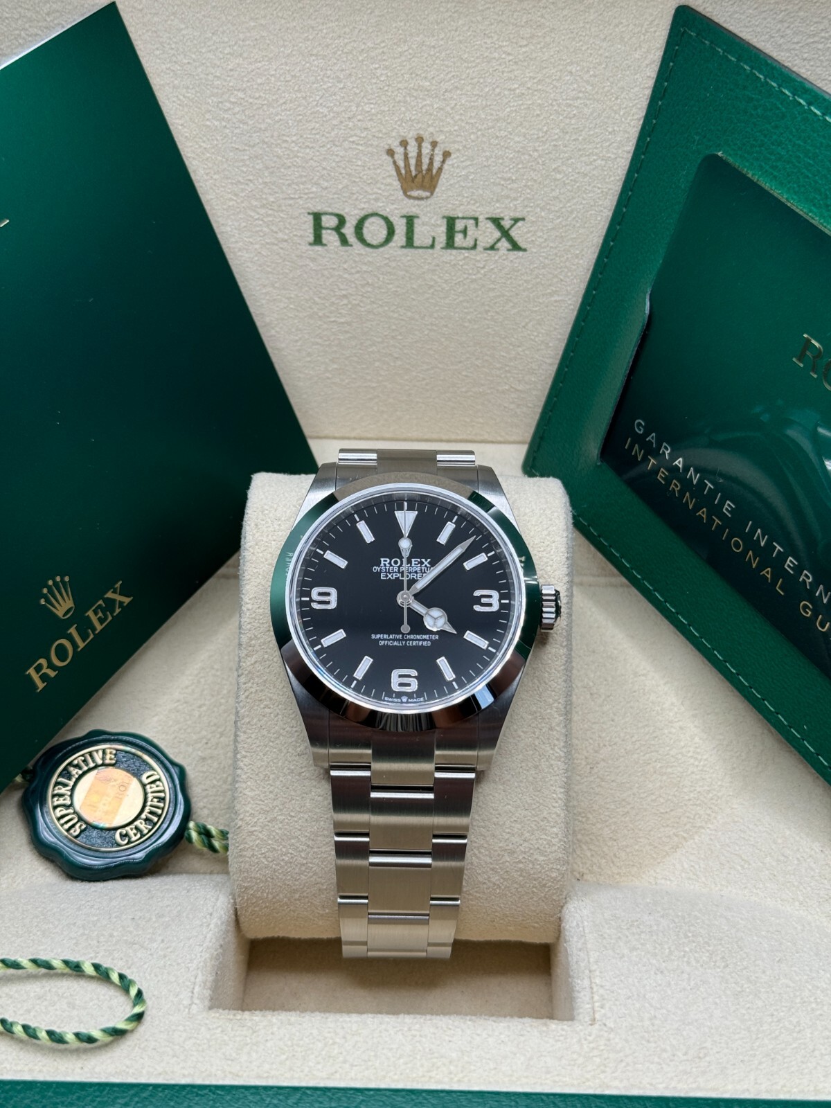 Rolex Explorer NEW 2024 Stainless Steel Smooth Bezel Oyster Bracelet