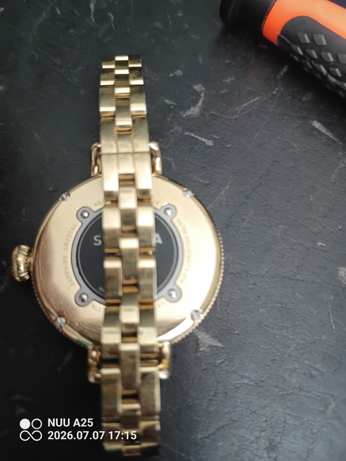 Shinola Detroit “The Birdie” Moon Phases Women’s 34mm Quartz Watch Gold Toned