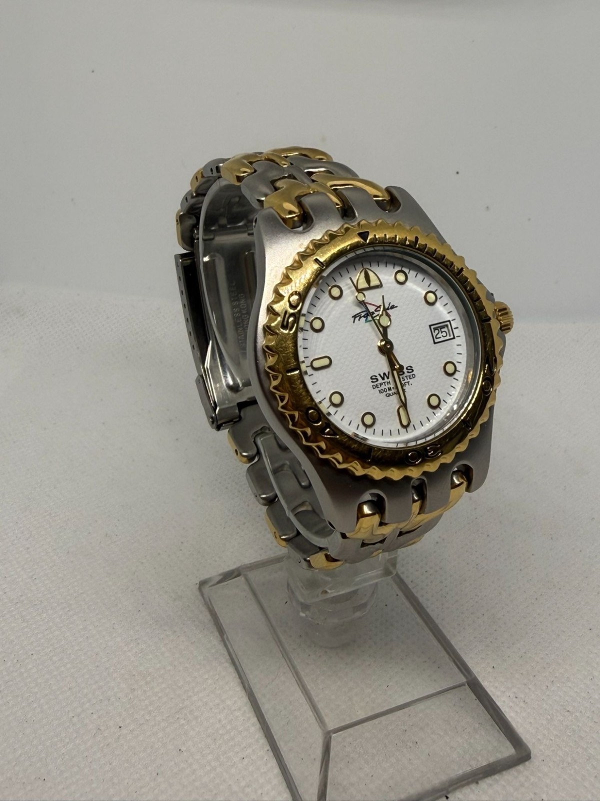 Freestyle Performance Ladies 28mm Swiss Two-Tone Rotating Bezel Quartz Watch