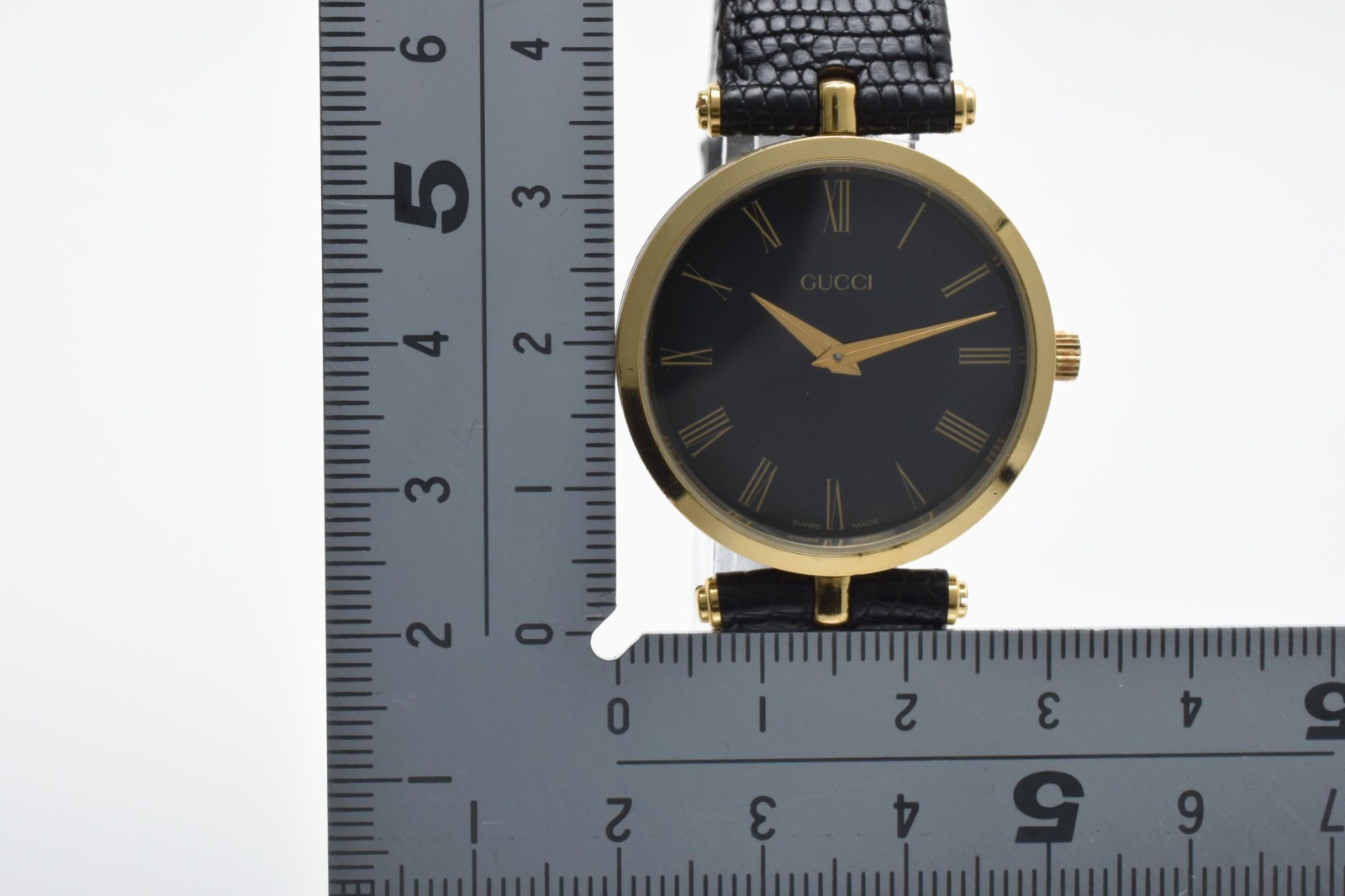 [Near MINT] GUCCI 2000M 30mm Black Dial Gold Quartz Men’s Watch JAPAN #14