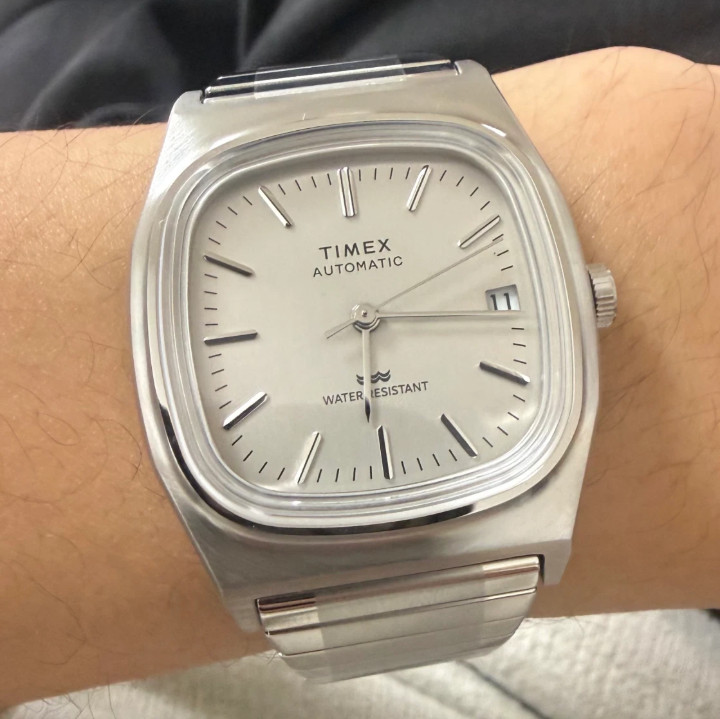 Timex Automatic 1983E 34mm Stainless Steel Watch Silver Tone Vintage New