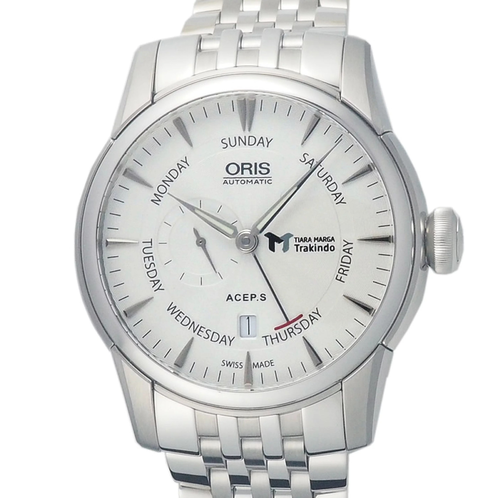 Oris Artelier Pointer Day Date Ref.7666 Silver Dial 44mm Automatic SS Men’s watc