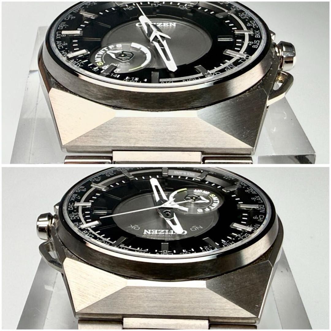 CITIZEN Satellite Wave F100-T021077 Men Solar Quartz Working Luxury Rare Watch