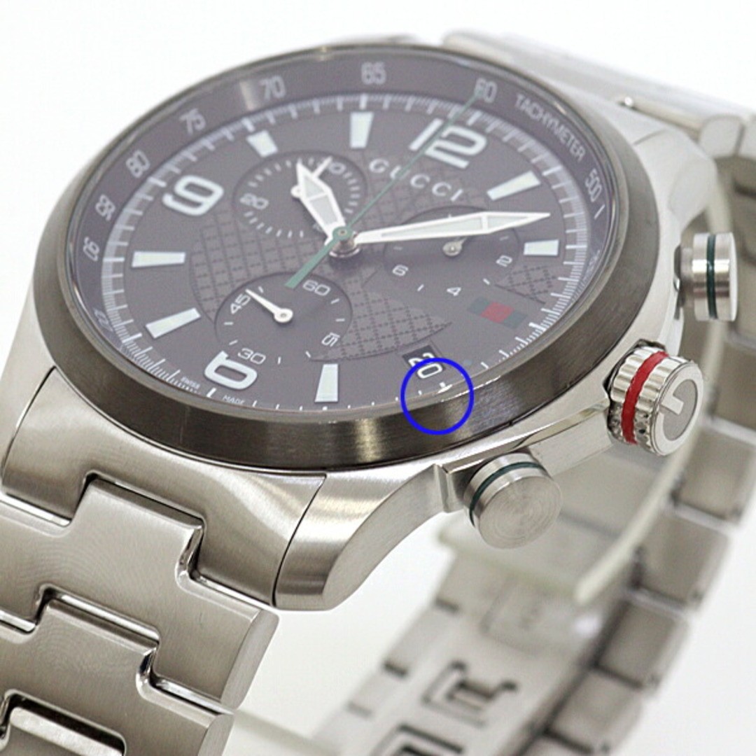 Gucci Men’s Watch G Timeless Chrono YA126238 Chronograph Grey Dial Used KAZU-0