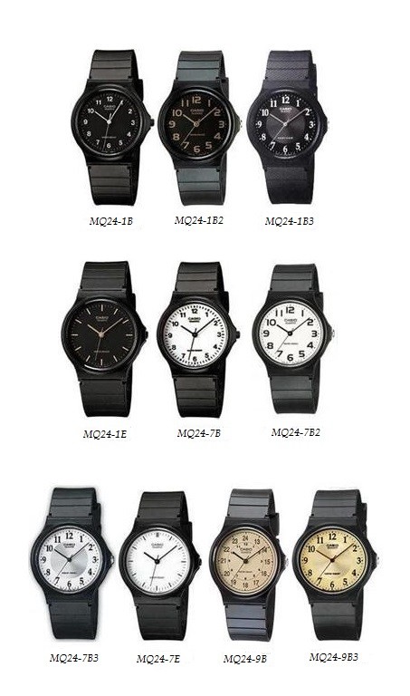 Casio Classic MQ24 Models Casual Analog Wrist Watch