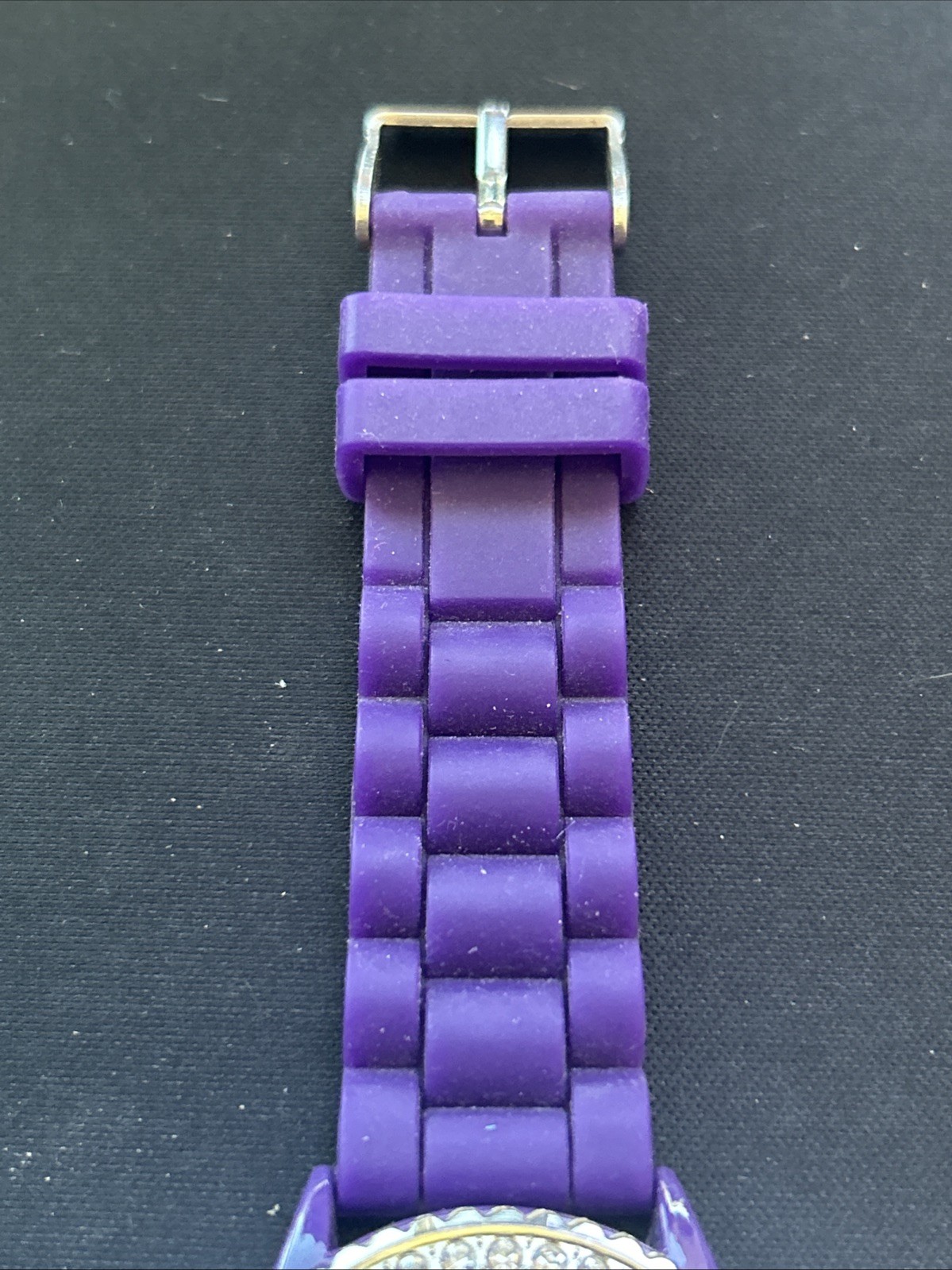 Geneva Silver Tone Purple Dial And Band Women’s Quartz Watch