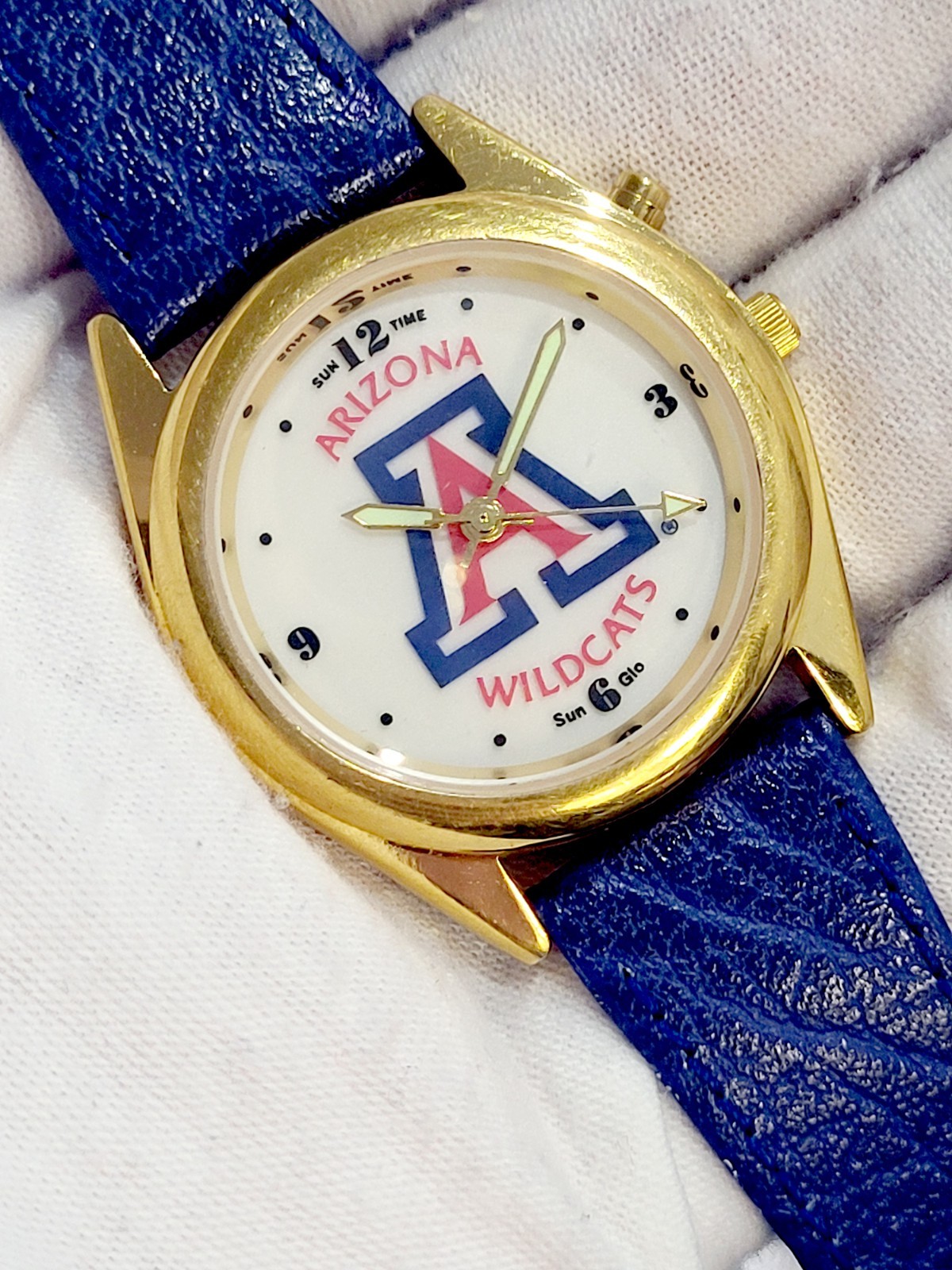 Rare [WORKS] Sun Time Arizona Wildcats Watch Unisex 34mm Glow Dial New Battery