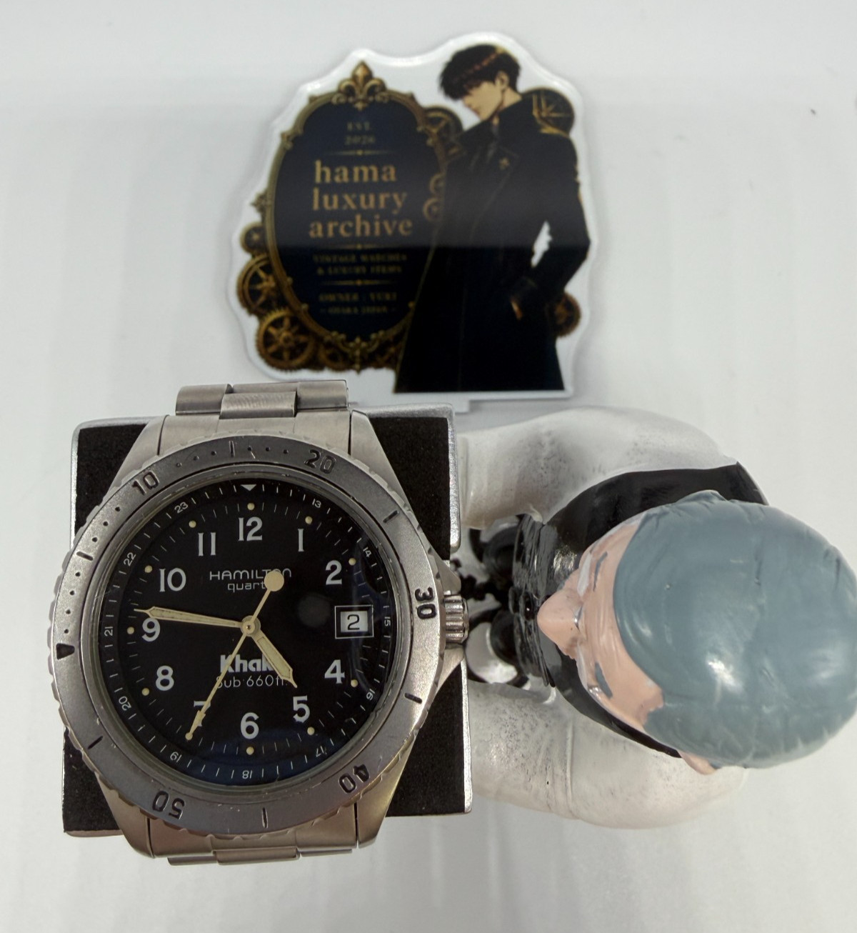 Vintage Hamilton Khaki Sub 9745 660ft 200m Quartz 38mm Black Dial Diver Watch JP
