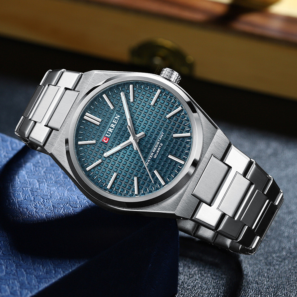 CURREN Men Quartz Watch Luxury Steel Wristwatch Luminous Sport Watch Males Watch