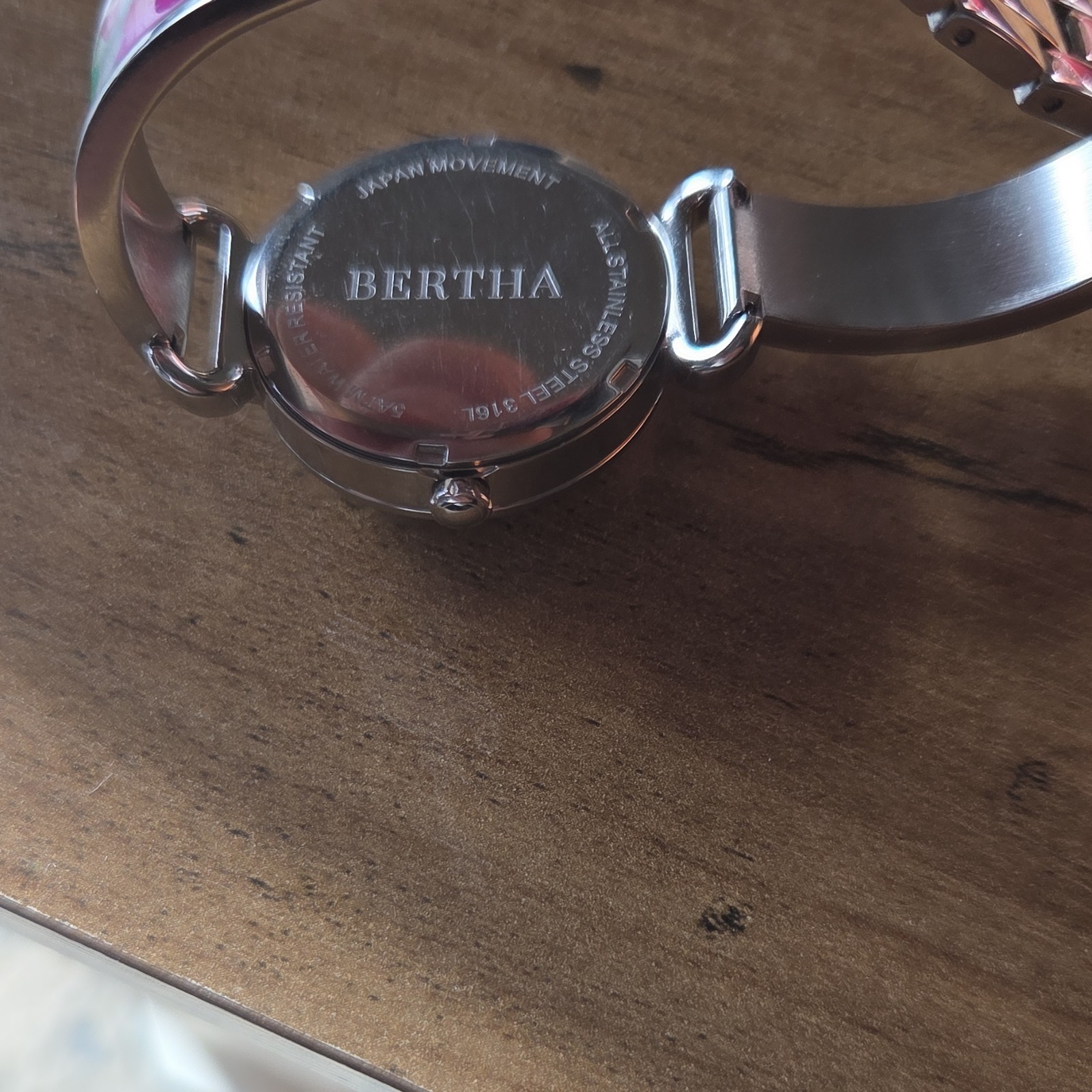 Bertha Women’s Quartz Japan Movement Silver Multicolor Stainless Steel Watch