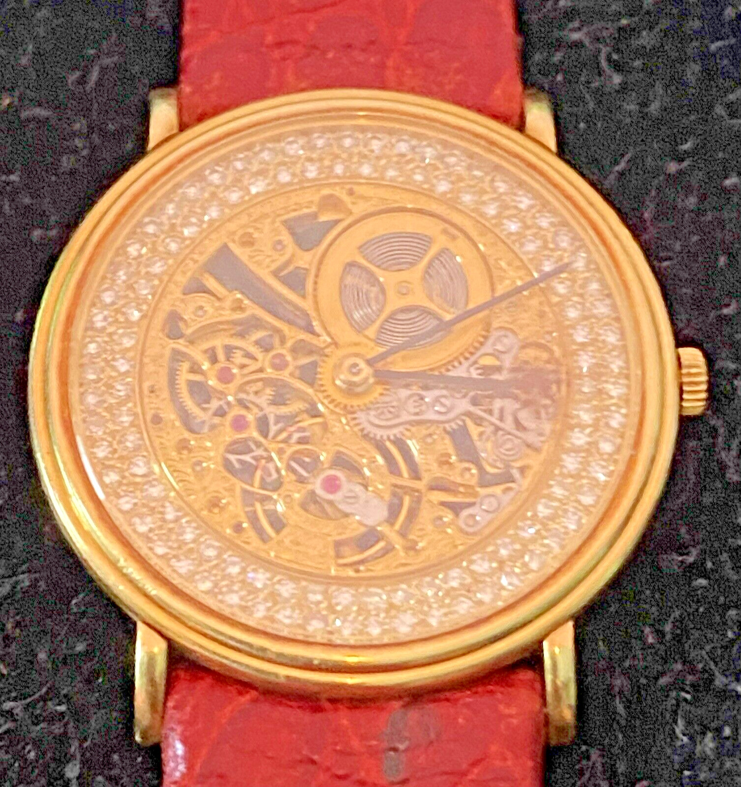 Fine Vintage Audemars Piguet ‘Skeletonized’ 18k gold & Diamond wristwatch