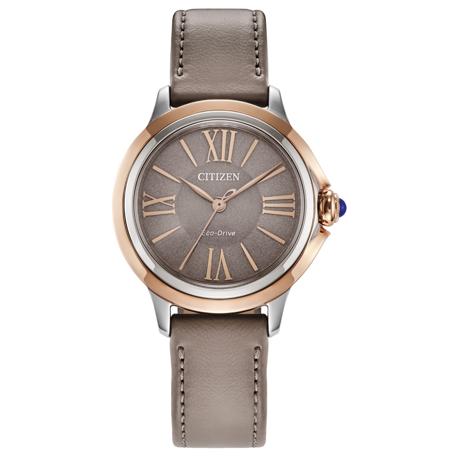 Citizen Women’s L Ceci Classic Eco-Drive Taupe Leather Watch 32 MM EM1166-01Z