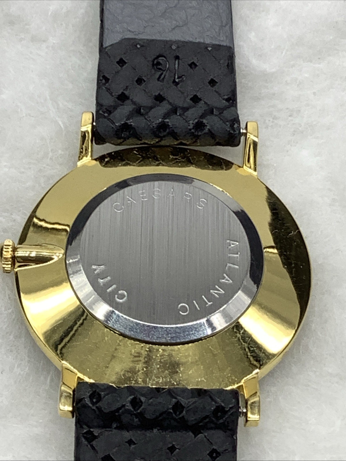 Vintage Caesars Palace Hotel Casino Atlantic City Ladies Watch Stonelook Case