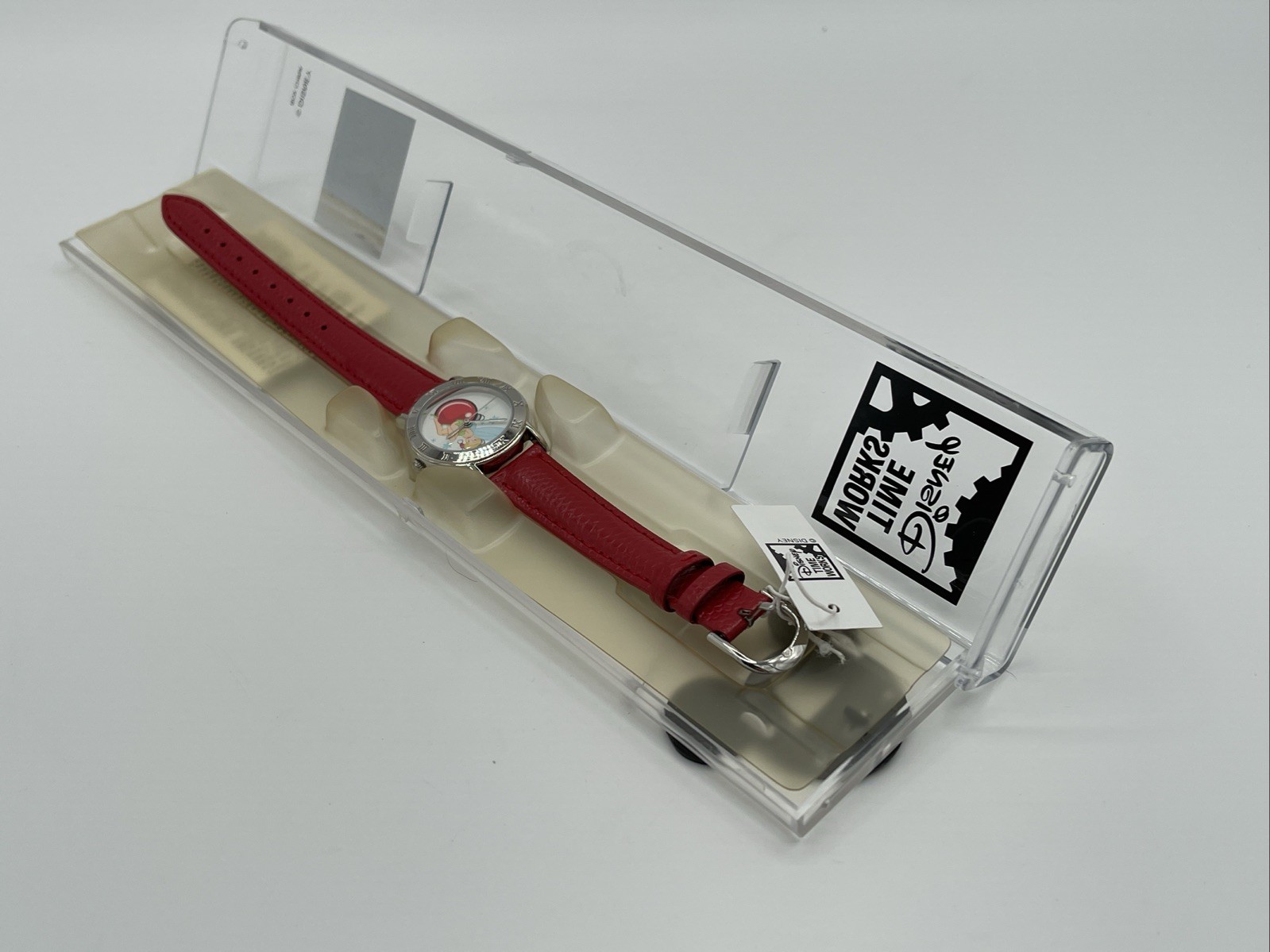Disney Time Works Tinker Bell Christmas Ornament Watch Red Strap Special Edition