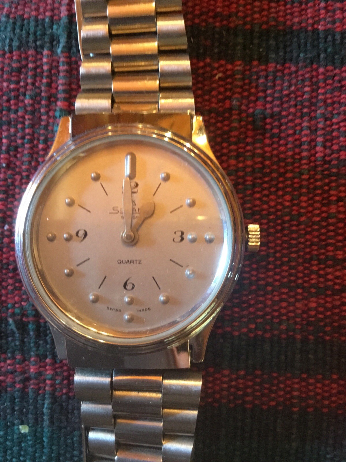 Vintage Silvana Braille Watch Swiss Quartz Movement