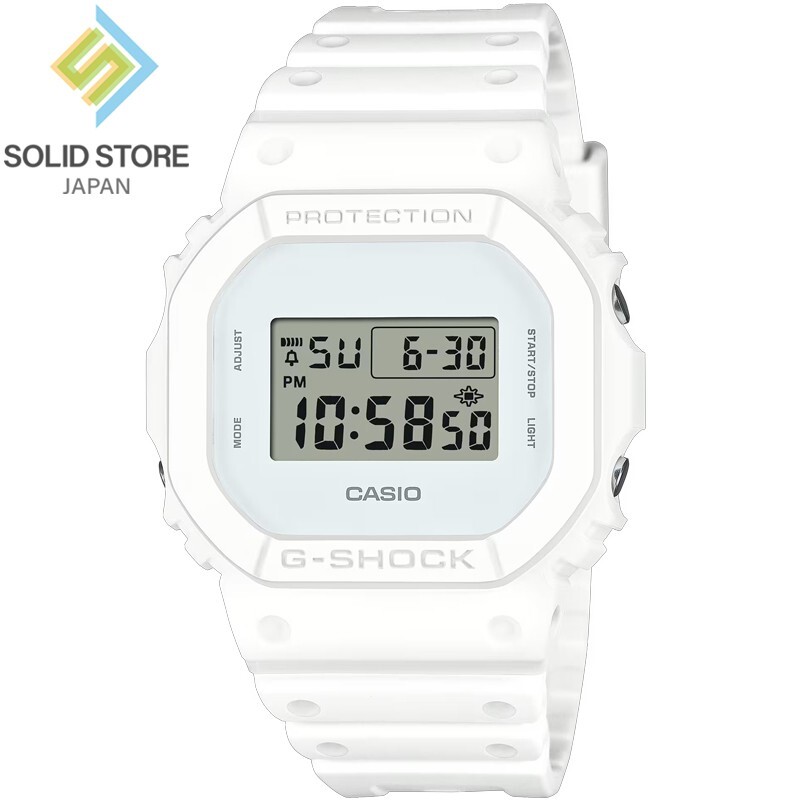 CASIO G-SHOCK DW-5600WW-7JF WHITE ON WHITE Digital Quartz Watch 42.8mm