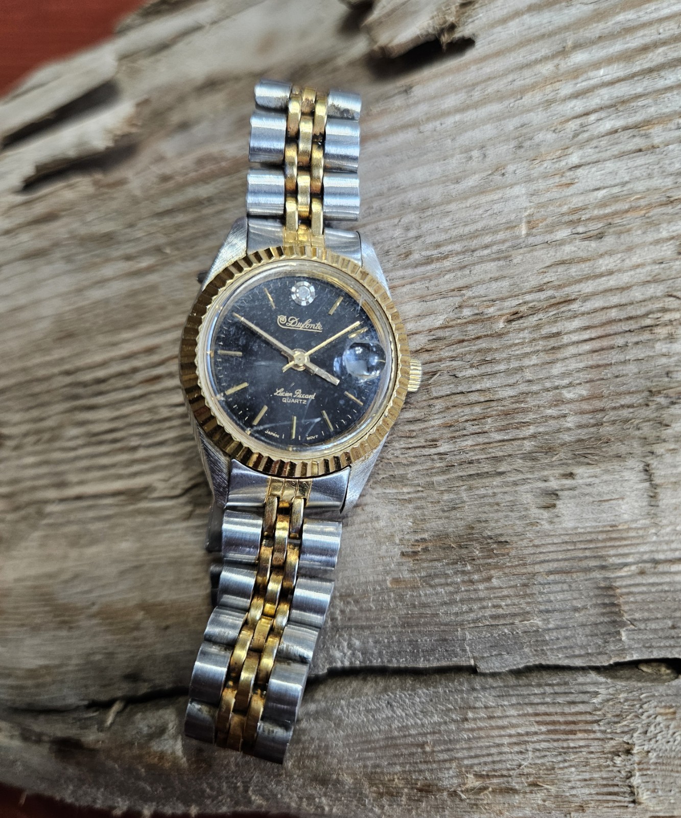 Vintage Dufonte by Lucien Piccard Quartz Genuine Diamond Watch