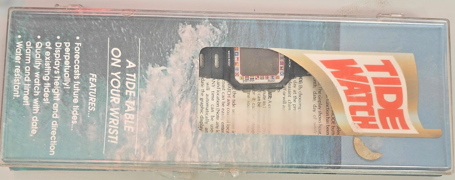 TIDE WATCH WITH ASSORTED NATIONS FLAGS WATCH FOR PARTS IN CASE