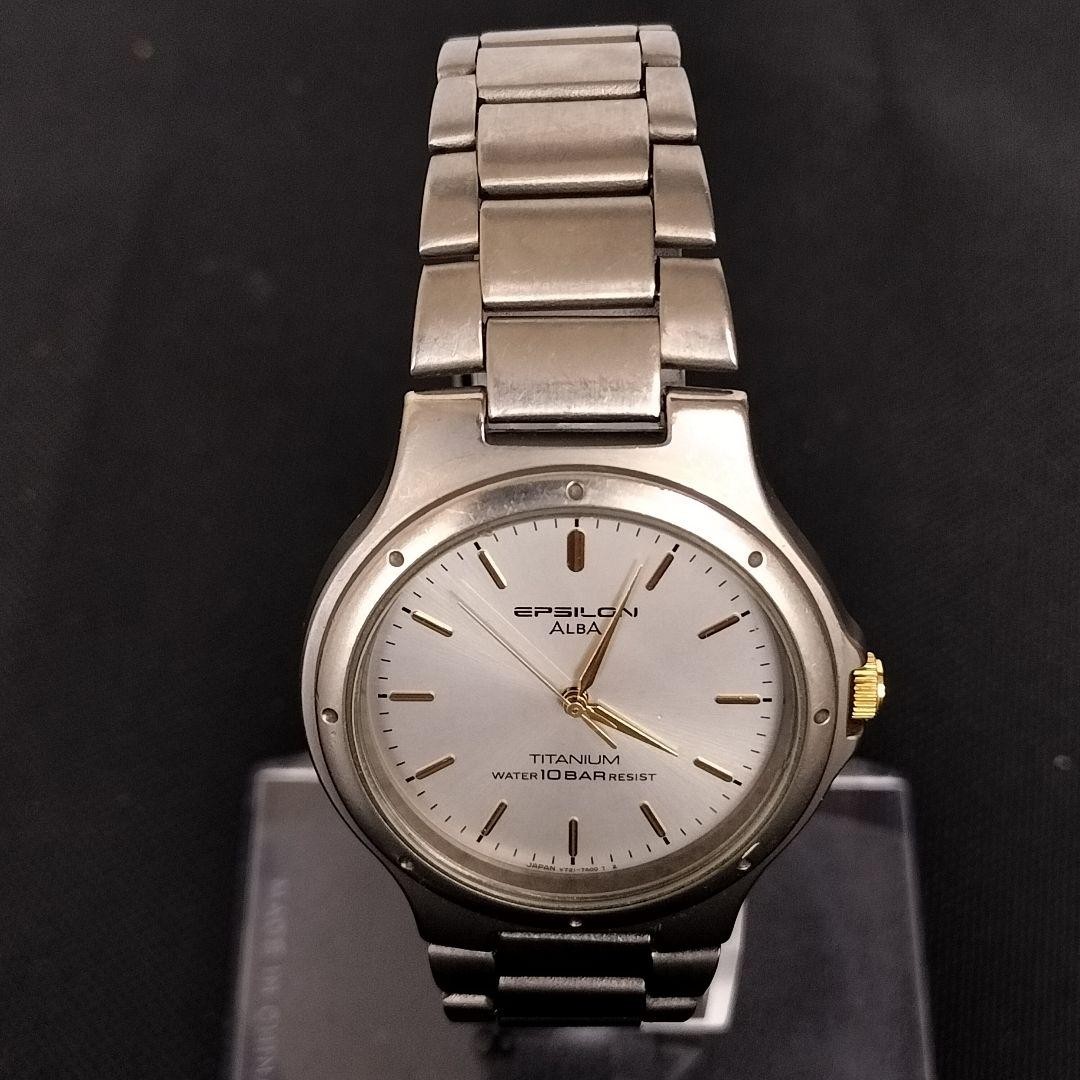 ALBA EPSILON Titanium Mens Analog Quartz Watch No Box/Accessories