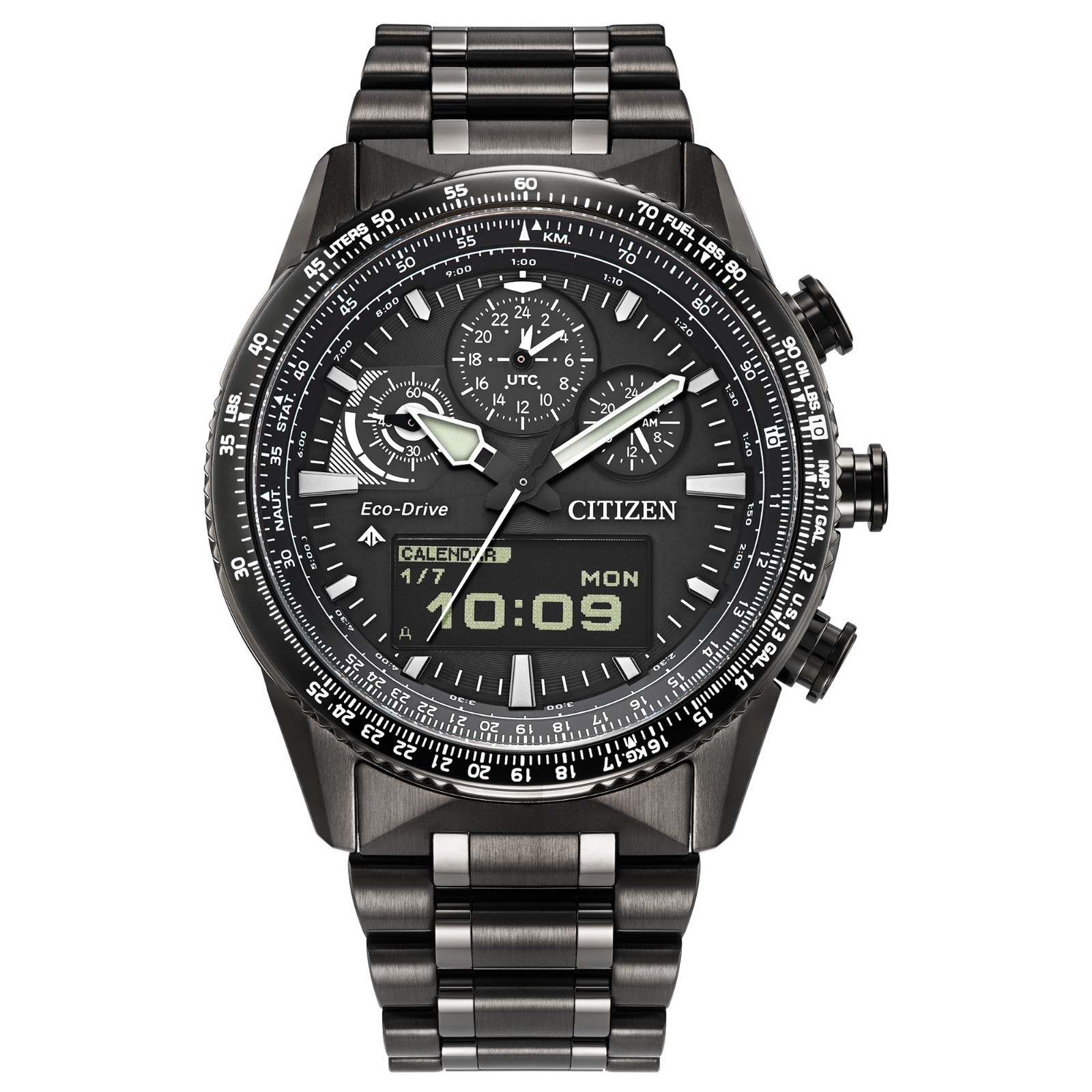 Citizen Men’s Promaster Gray Stainless Steel Eco-Drive Watch 43MM JV2005-58E