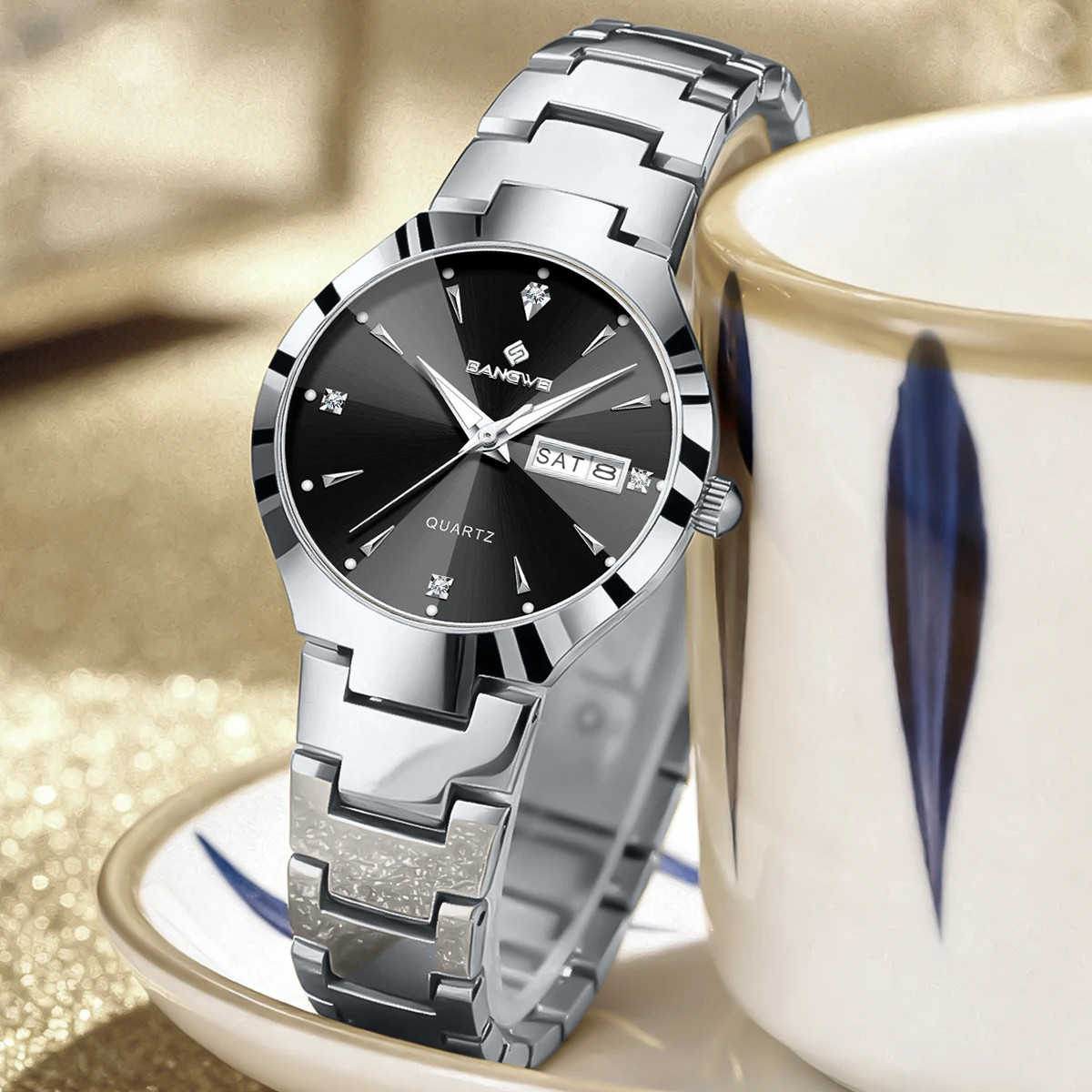 2026 Women Watch Quartz Waterproof Luminous Weekly Calendar Elegant