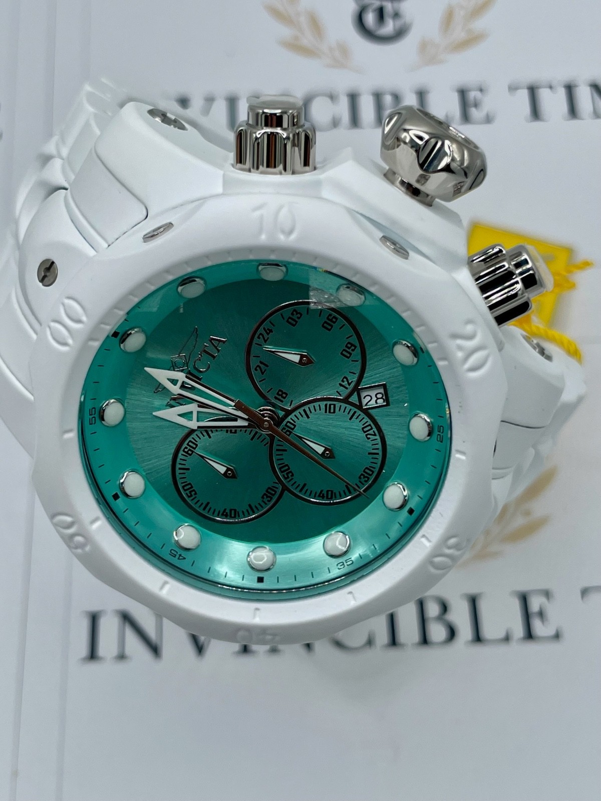 Invicta Venom Ghost Men’s Watch – 53.7mm, Aqua Plating, Steel (48222)