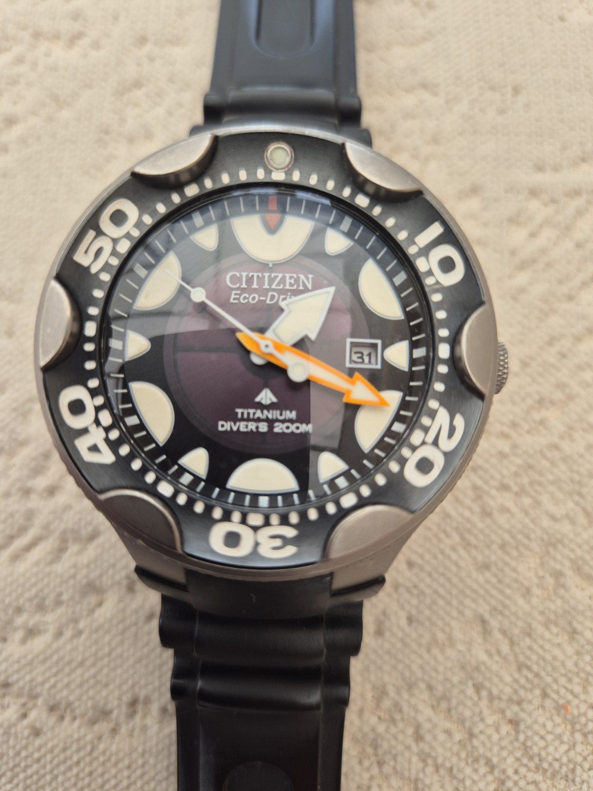 Citizen Promaster Diver “Orca” Titanium Eco-Drive Rare First Gen BN0015-07E