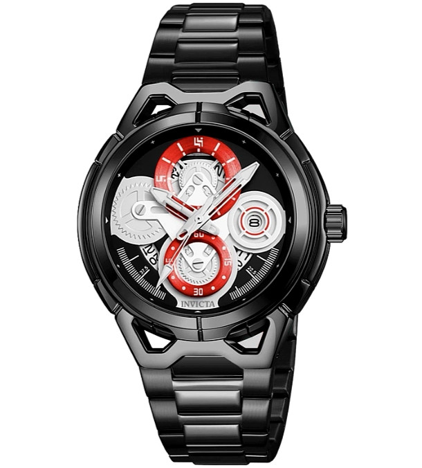 Invicta S1 Rally 79007 Men’s Watch Black Red Dial Black Steel 44mm Quartz