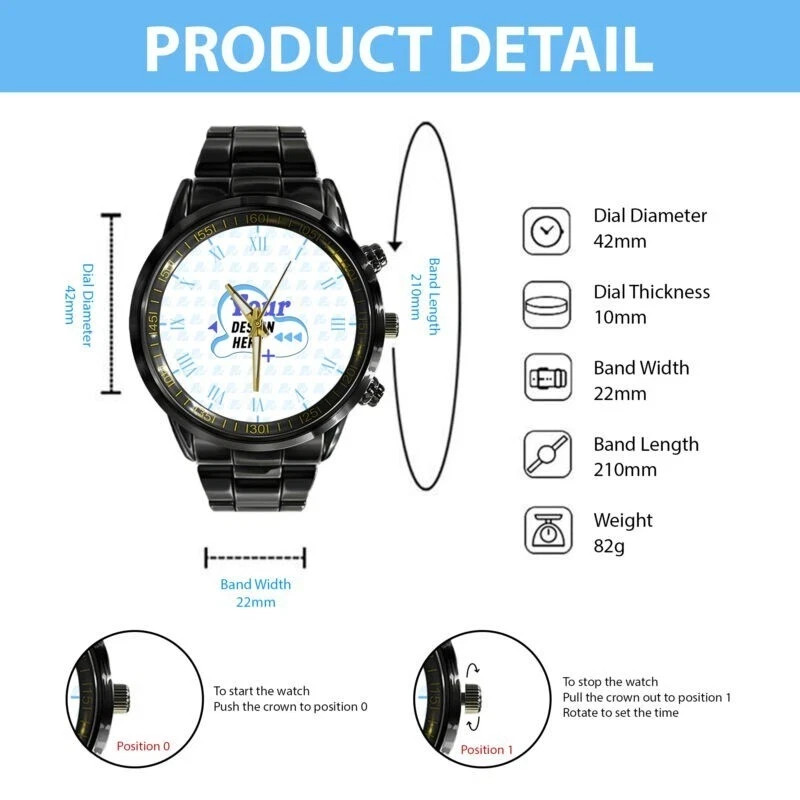 Harley Motor Racing Davidsonn Black Stainless Steel Watch