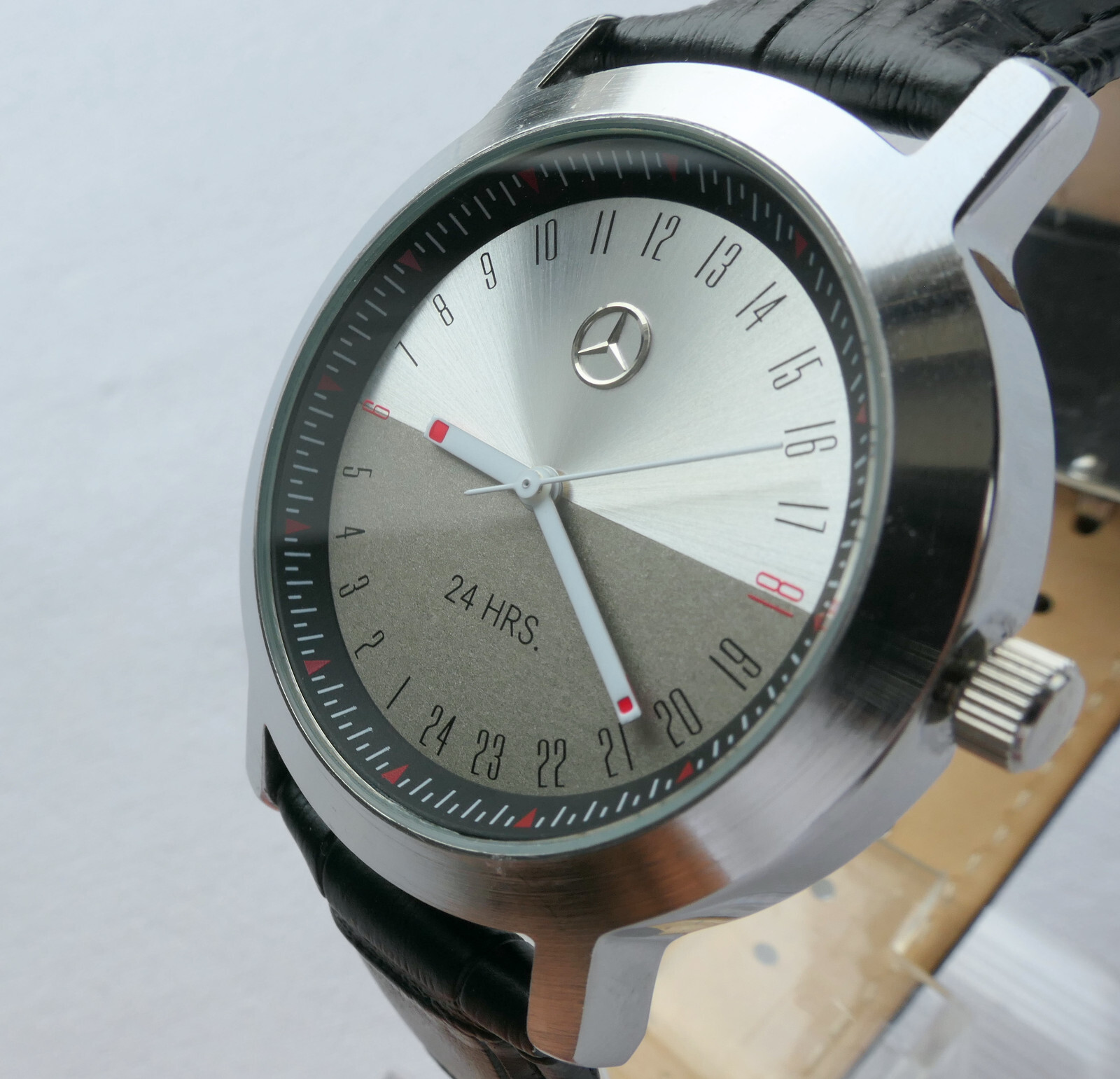 Mercedes Benz 24 Hour Dial Military Time Classic Business Sport Accessory Watch