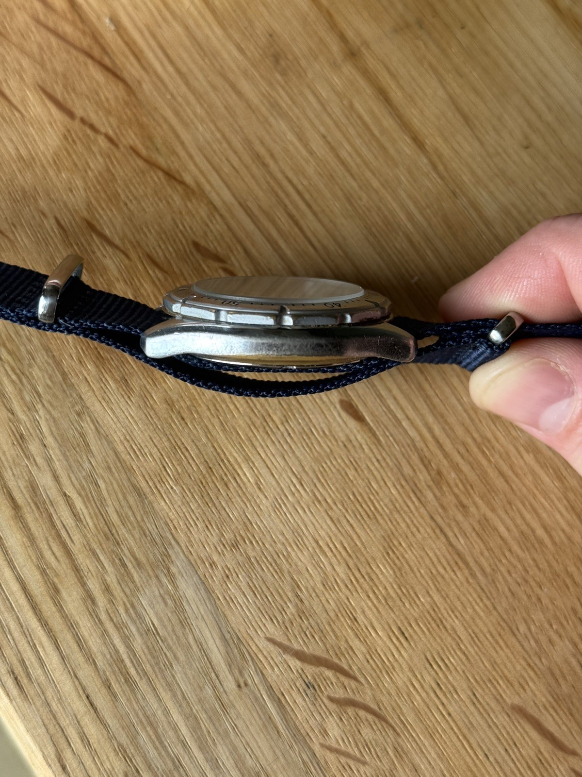 Lorus (Seiko) V657 8020 Chronograph Watch Quartz WORKING – Vintage Blue Panda