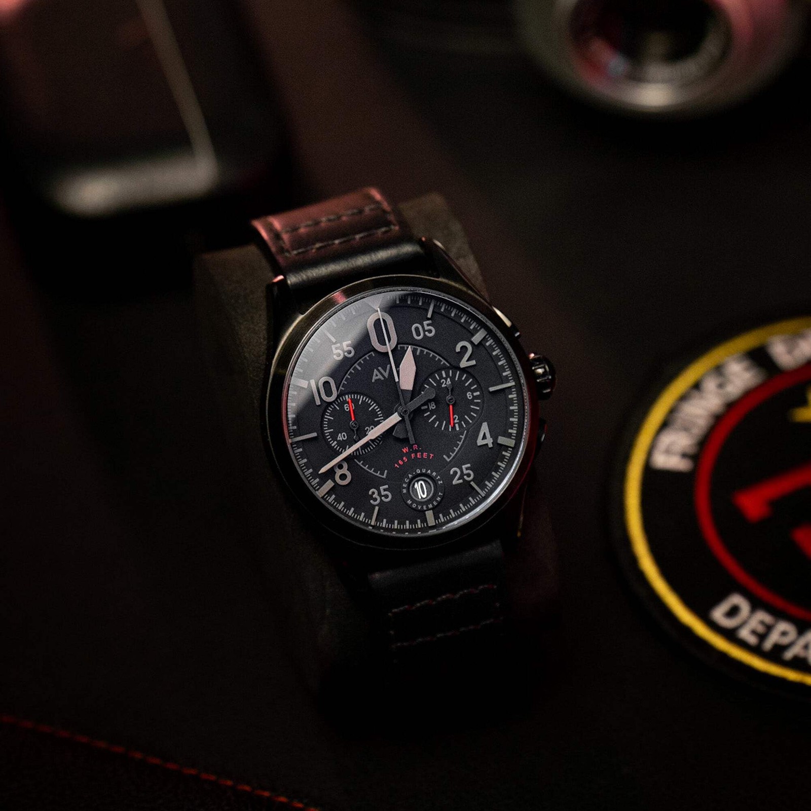 AVI-8 Spitfire Lock Stainless Steel 42mm Japanese Quartz Wristwatch