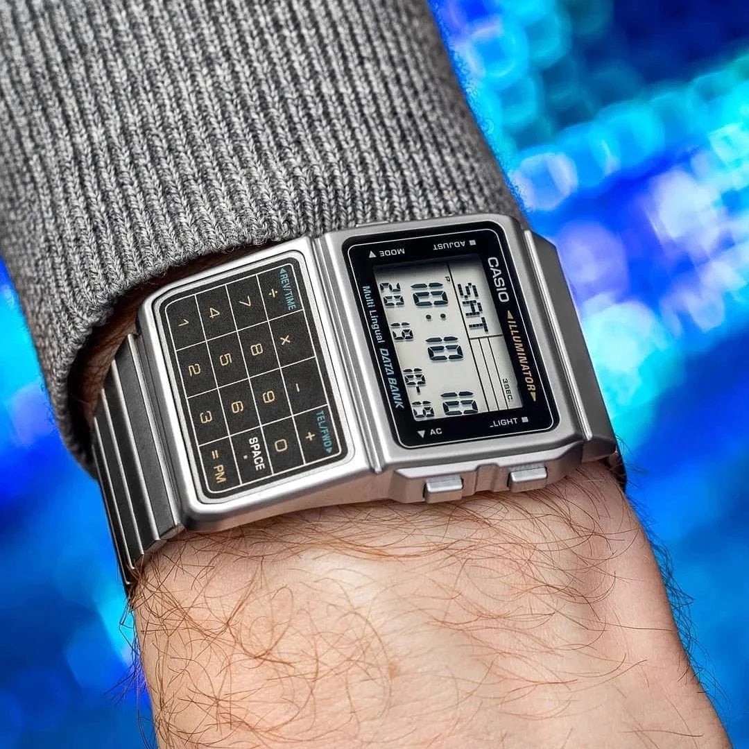 CASIO DBC-611-1VT Data Bank Calculator Digital Watch Silver