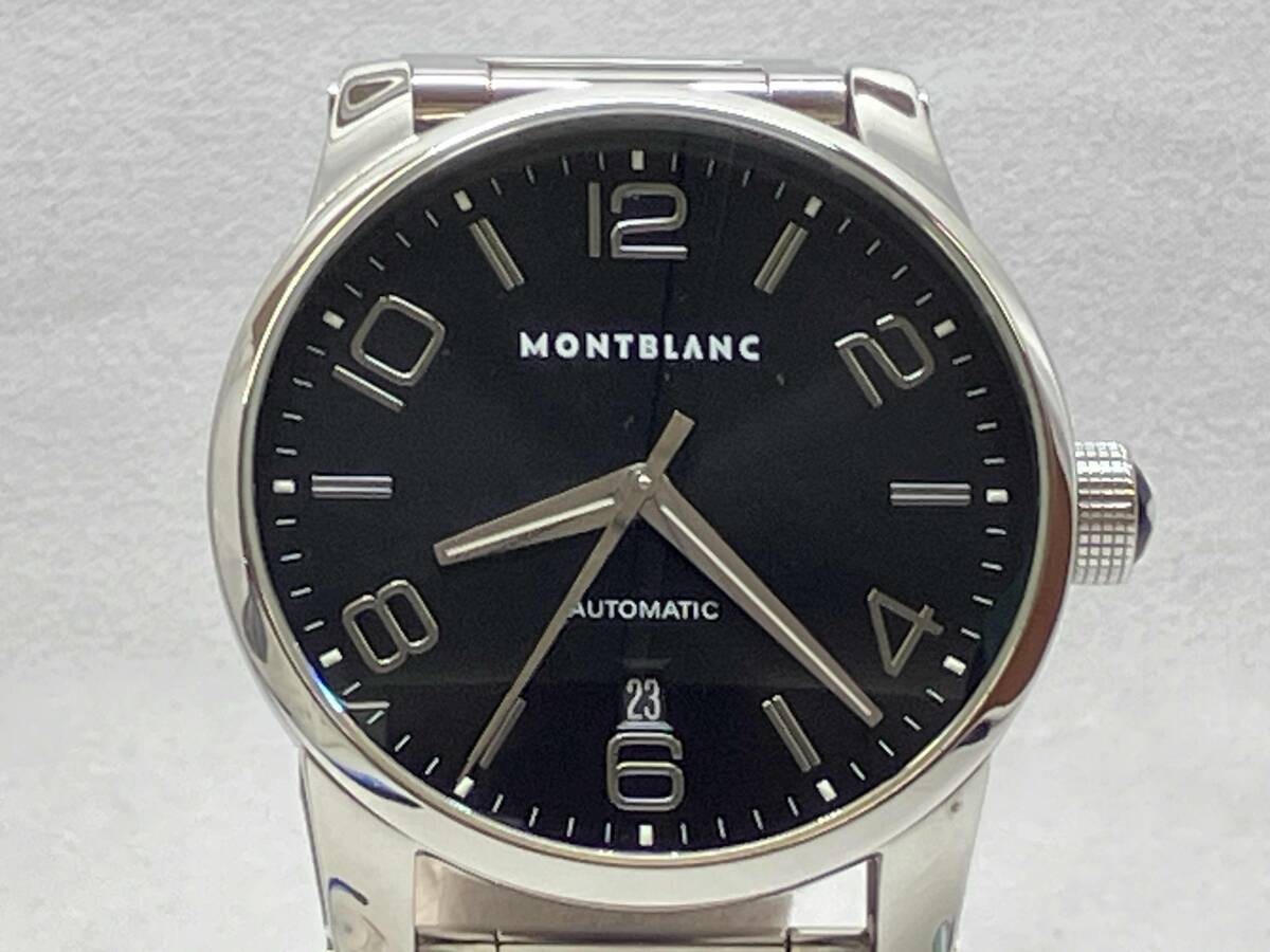 MONTBLANC 7070 Timewalker Black Dial Date Automatic Used Watch