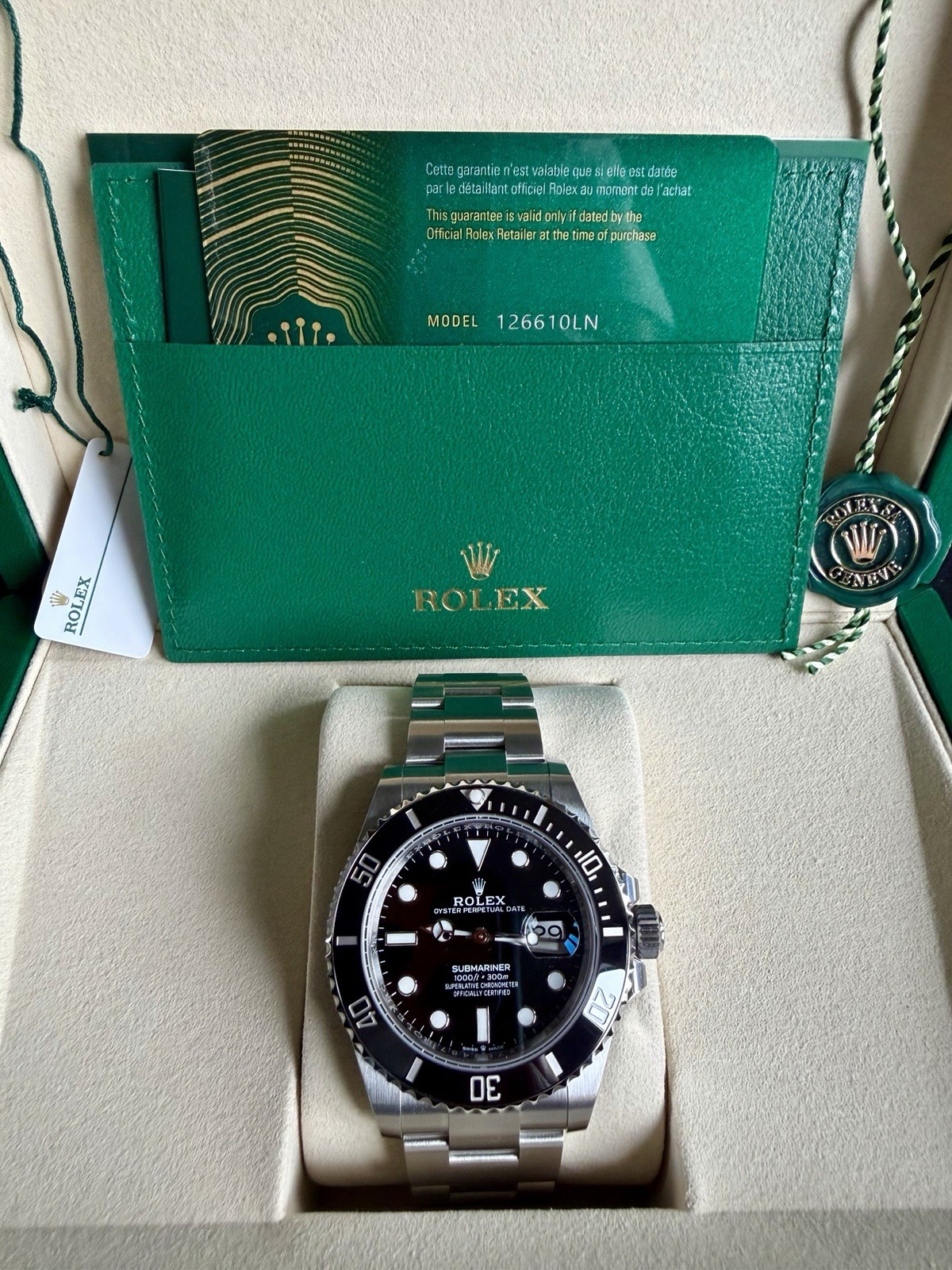 Fresh 2025 Rolex Submariner Date 41, Black Bezel, 126610LN, Unworn, Complete