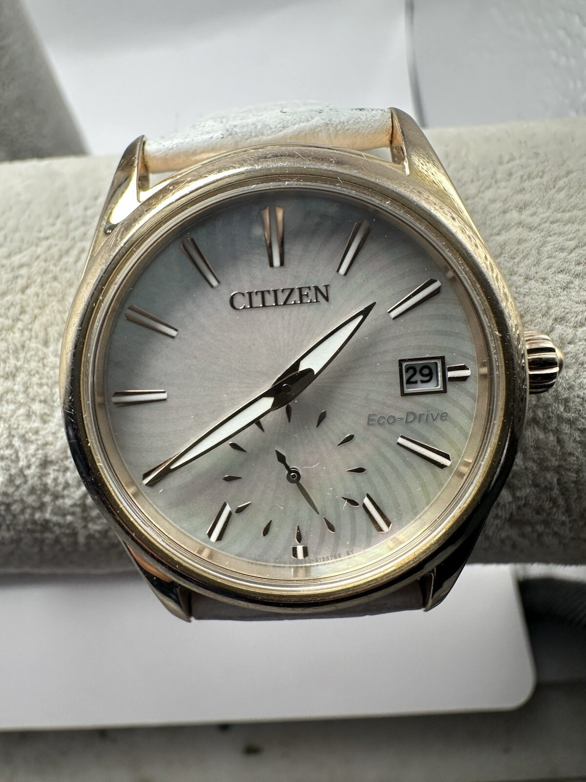 Citizen B690-S113270 Ladies Eco-Drive MOP Watch Working 36MM 7.75″ Leather T63