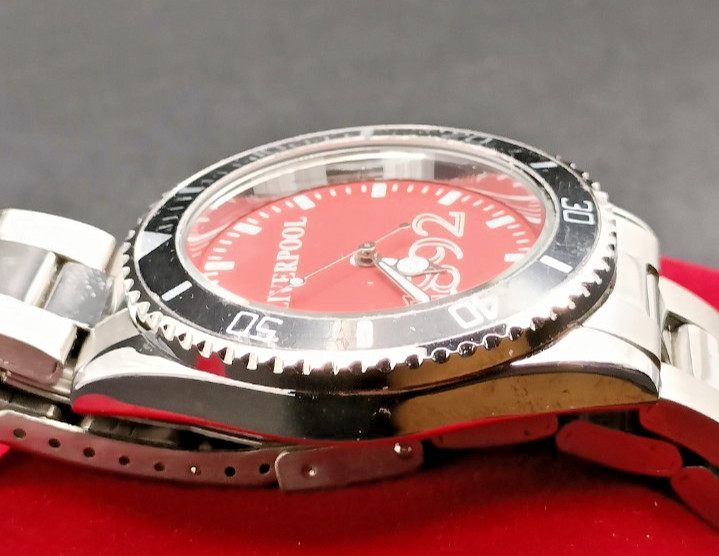 LIVERPOOL FC Men’s Red Dial Stainless Steel Quartz Watch-VGC & Working