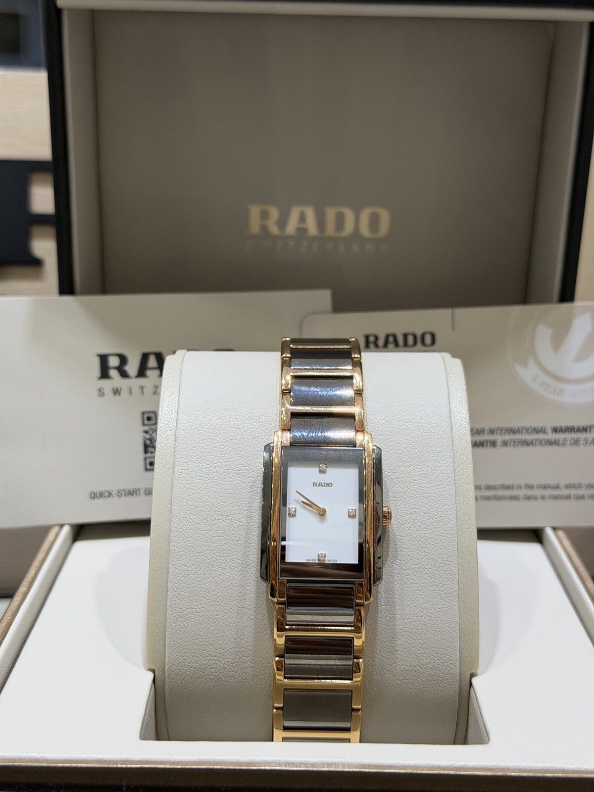 New Rado Integral Diamonds Quartz White Dial Ladies Watch R20141712