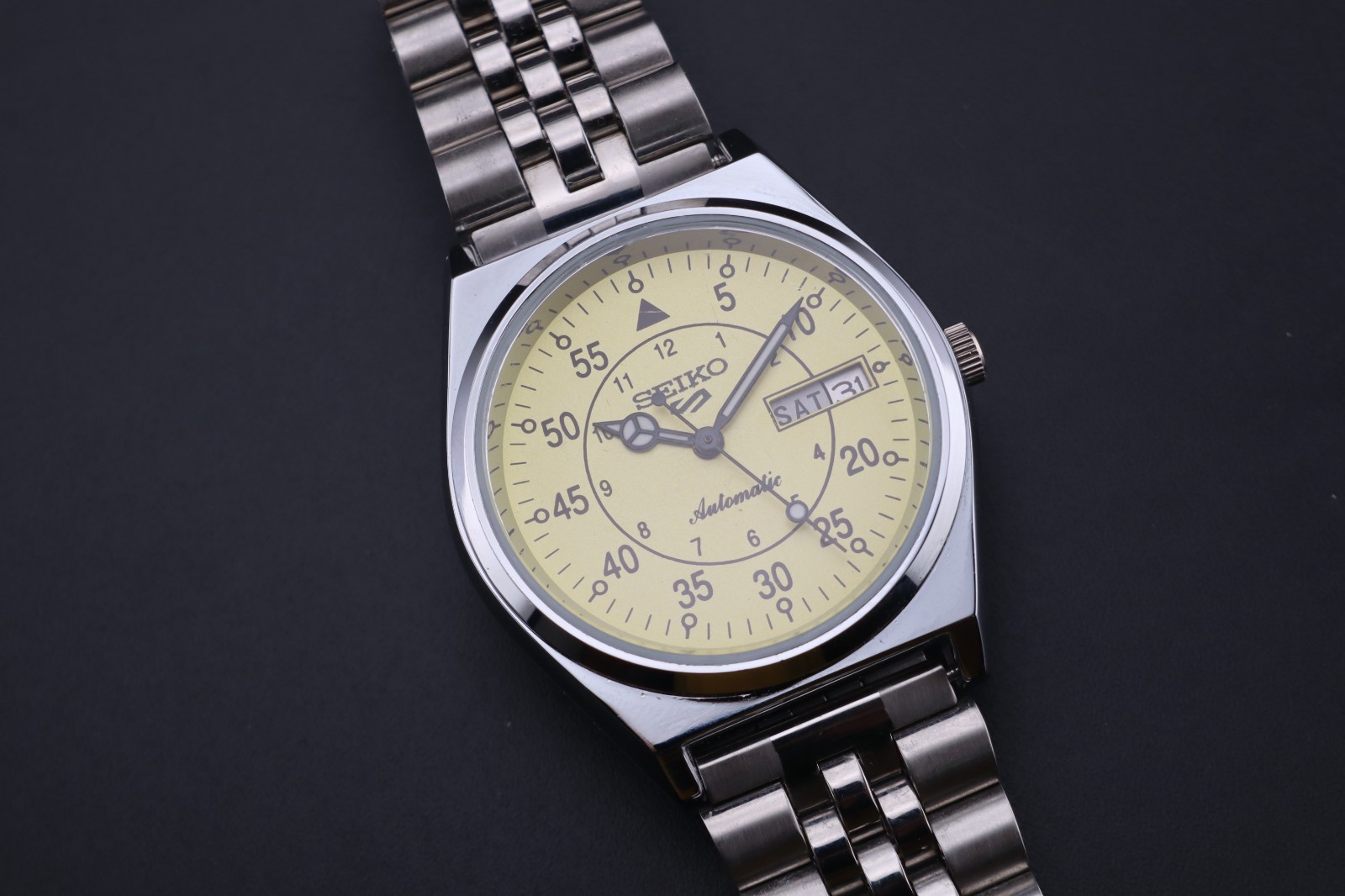 Vintage Seiko 5 Automatic 6309A Japan Made Men’s Wrist Watch, Day/Date