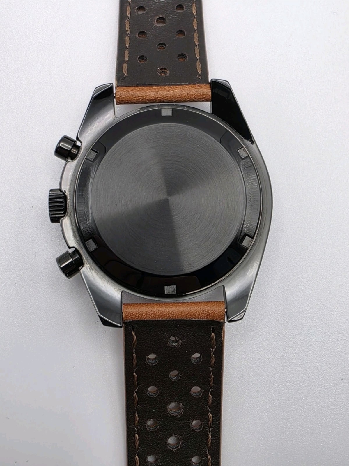 Custom Racing Chronograph Watch – White Dial – VK63 Mecha-Quartz – Black Case