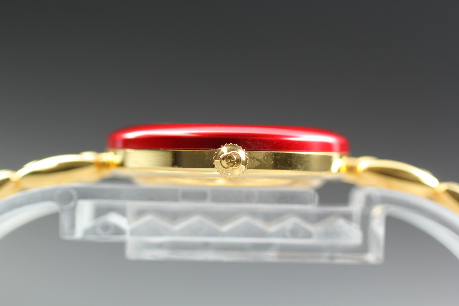[Near MINT] Gucci 11/12.2 Change Bezel Gold Red Bezel Quartz Women’s Watch