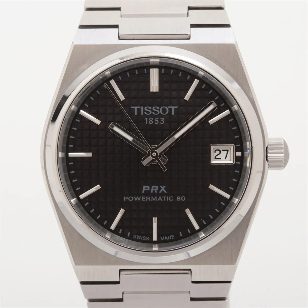 Tissot PRX T137207A SS SS AT black dial 5 Extra Links