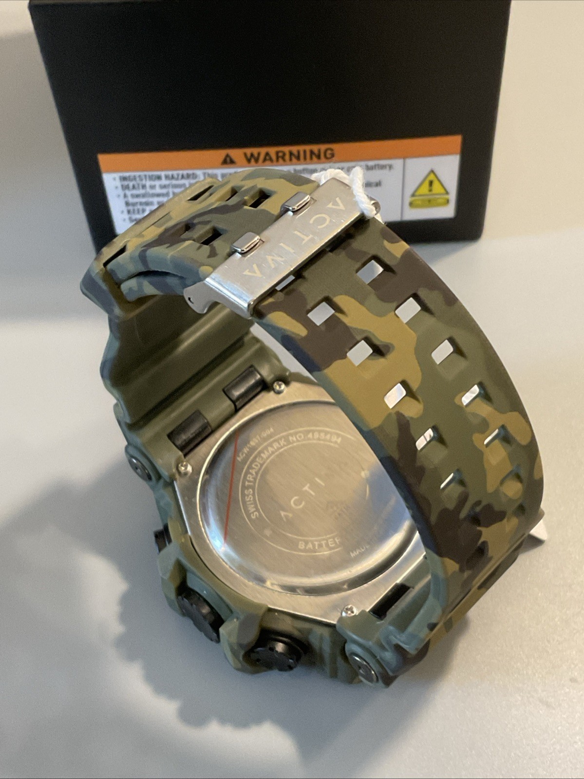 NEW! Activa X Invicta BlackOps ACW1637-004 Men 52mm Dual Time Camo Sport Watch