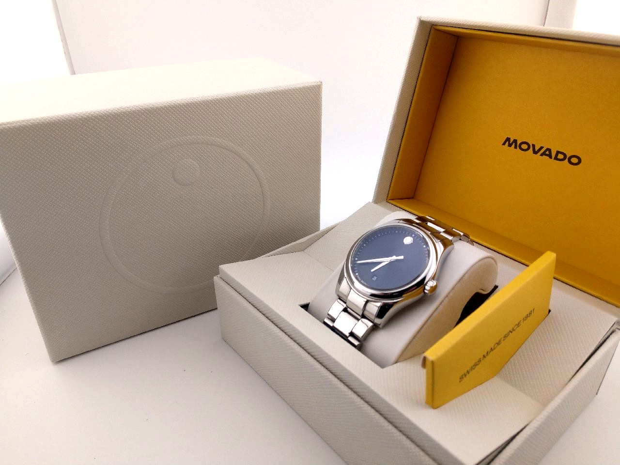 Movado Men’s Sportivo SS W/Black Dial Watch Model #:27.1.14.1132 ~ N-I-B